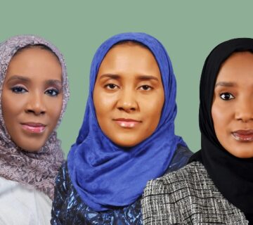 De gauche a droite Halima Fatima et Mariya Dangote 360x320