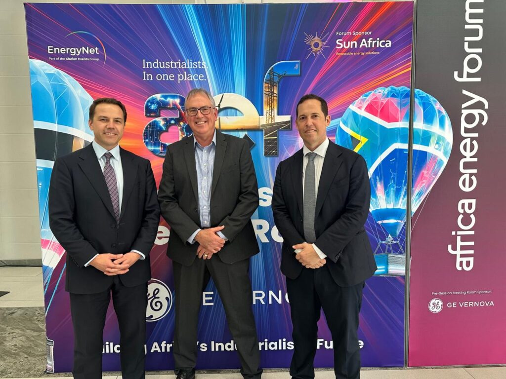 Anzana COO Josiah Brand Convergence Partners Energy Finance Managing Partner Laurentius Human Anzana CEO Brian Kelly at aef2026 1024x768 1