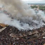 Incendie du marché de N’Zérékoré : S E Mamadi Doumbouya annonce un accompagnement des sinistrés et une reconstruction rapide 