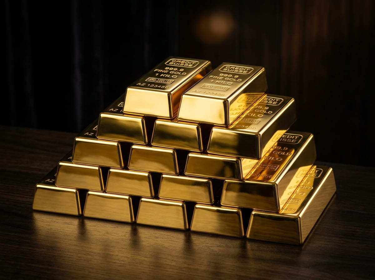 Gold bars stacked studio lighting 202607260532 1