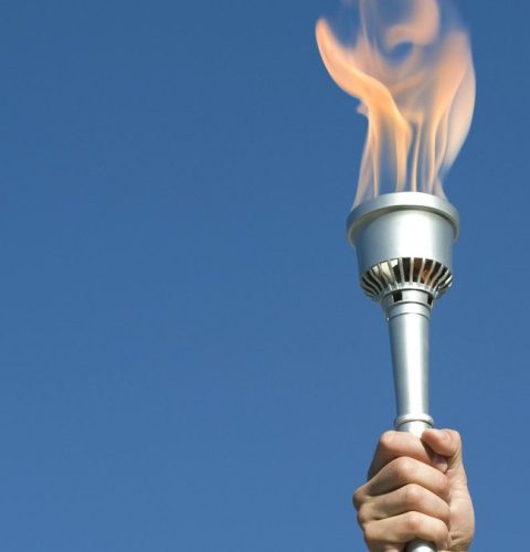 ©Odilon Dimier/AltoPress/Maxppp ; Man's arm holding up torch (MaxPPP TagID: maxstockworld084796.jpg) [Photo via MaxPPP]